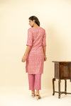 Onion Cotton Readymade Suit And Pant With Cotton Dupatta