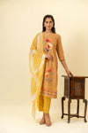 Tussar Cotton Readymade Suit And Pant With Cotton Dupatta