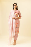 Mauve Cotton Readymade Suit And Pant With Cotton Dupatta