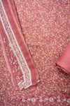 Gajari Pashmina Unstitched Salwar Suit With Cotton Dupatta