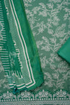Mint Green Pashmina Unstitched Salwar Suit With Pashmina Dupatta