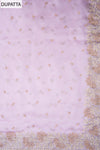 Mauve Organza Unstitched Salwar Suit With Organza Dupatta