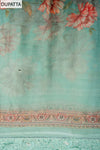Sea Green Georgette Unstitched Suit With Chiffon Dupatta