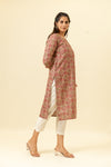 Rani Floral Printed Cotton Readymade Long Kurta