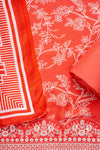 Coral Pashmina Unstitched Salwar Suit With Pashmina Dupatta