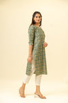 Rama Floral Printed Cotton Readymade Long Kurta