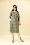 Rama Floral Printed Cotton Readymade Long Kurta