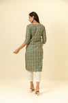 Rama Floral Printed Cotton Readymade Long Kurta