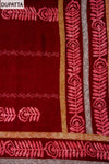Maroon Pashmina Unstitched Salwar Suit With Pashmina Dupatta
