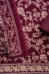 Garnet Pashmina Unstitched Salwar Suit With Cotton Dupatta
