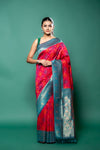 Rani Rama South Silk Patola Printed Saree With Unstitched Blouse