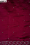 Garnet Organza Unstitched Salwar Suit With Organza Dupatta