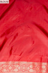 Pista Cotton Zari Border Saree With Unstitched Blouse
