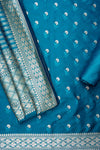 Rama Banarasi Silk Unstitched Salwar Suit With Silk Dupatta