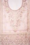Peach Organza Unstitched Salwar Suit With Organza Dupatta