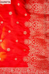 Red Dola Unstitched Salwar Suit With Dola Dupatta