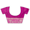 Mauve Cotton Zari Border Saree With Unstitched Blouse