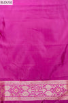 Mauve Cotton Zari Border Saree With Unstitched Blouse