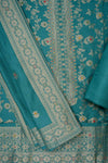 Mint Green Pashmina Unstitched Salwar Suit With Pashmina Dupatta