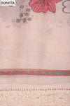 Peach Georgette Unstitched Salwar Suit With Chiffon Dupatta