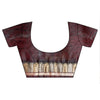 Maroon Black Cotton Silk Saree With Unstitched Blouse