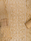 Tussar Cotton Unstitched Salwar Suit With Cotton Dupatta