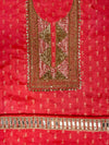 Coral Dola Unstitched Salwar Suit With Dola Dupatta