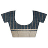 Midnight Blue Dola Silk Saree With Unstitched Blouse
