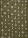 Mehendi Crepe Unstitched Salwar Suit With Crepe Dupatta