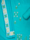 Tea Green Cotton Unstitched Salwar Suit With Cotton Dupatta
