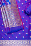 Purple Banarasi Silk Unstitched Salwar Suit With Silk Dupatta