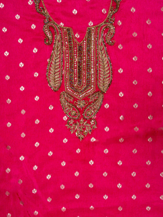 Rani Dola Unstitched Salwar Suit With Dola Dupatta