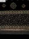 Tussar Black Cotton Unstitched Salwar Suit With Cotton Dupatta