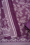 Mauve Pashmina Unstitched Salwar Suit With Pashmina Dupatta
