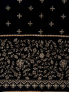 Tussar Black Cotton Unstitched Salwar Suit With Cotton Dupatta