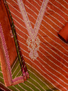 Copper Cotton Unstitched Salwar Suit With Cotton Dupatta