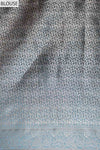 Grey South Silk Printed Saree With Unstitched Blouse