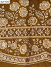 Mehndi Organza Unstitched Salwar Suit With Organza Dupatta