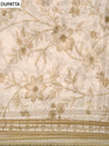 Pista Cotton Unstitched Salwar Suit With Chiffon Dupatta