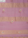 Mauve Organza Unstitched Salwar Suit With Organza Dupatta