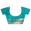 Mustard Rama South Silk Printed Saree With Unstitched Blouse