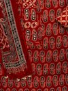 Maroon Cotton Unstitched Salwar Suit With Cotton Dupatta