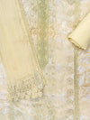 Pista Cotton Unstitched Salwar Suit Chiffon With Dupatta