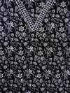 Black Cotton Unstitched Salwar Suit With Cotton Dupatta
