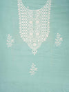 Mint Green Cotton Unstitched Salwar Suit With Cotton Dupatta