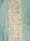 Mint Green Shimmer Unstitched Salwar Suit With Shimmer Dupatta