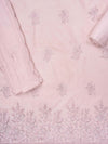 Pink Cotton Unstitched Salwar Suit With Cotton Dupatta