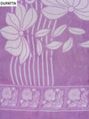 Purple Cotton Unstitched Salwar Suit With Cotton Dupatta