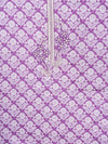 Purple Cotton Unstitched Salwar Suit With Cotton Dupatta