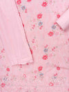 Pink Cotton Unstitched Salwar Suit With Cotton Dupatta